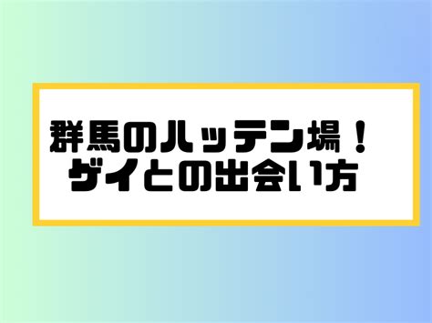 群馬ハッテン場|【群馬県】スポット